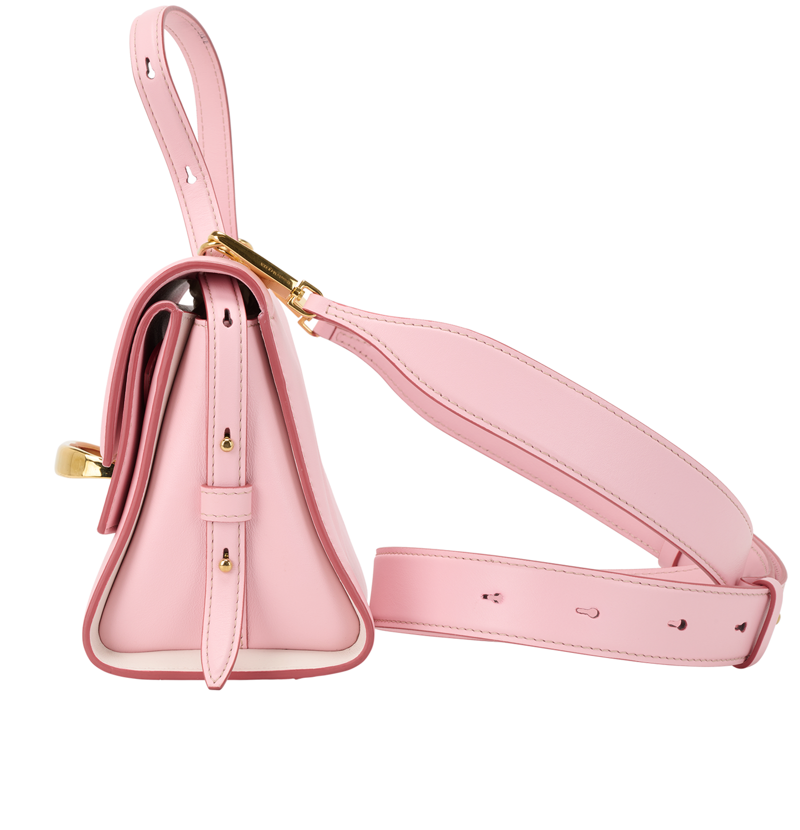 The Story Top Handle, &pound;450, Handbags, Pink, Leather, Bottom view